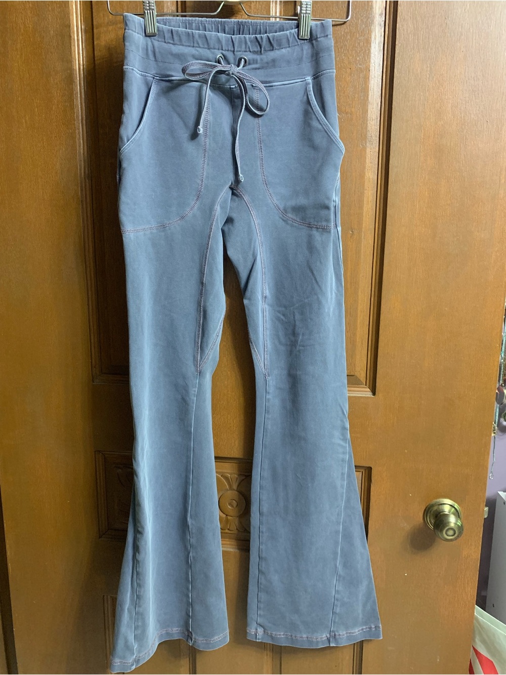 FP Movement by Free People Blue Boot-Cut Drawstring Pants